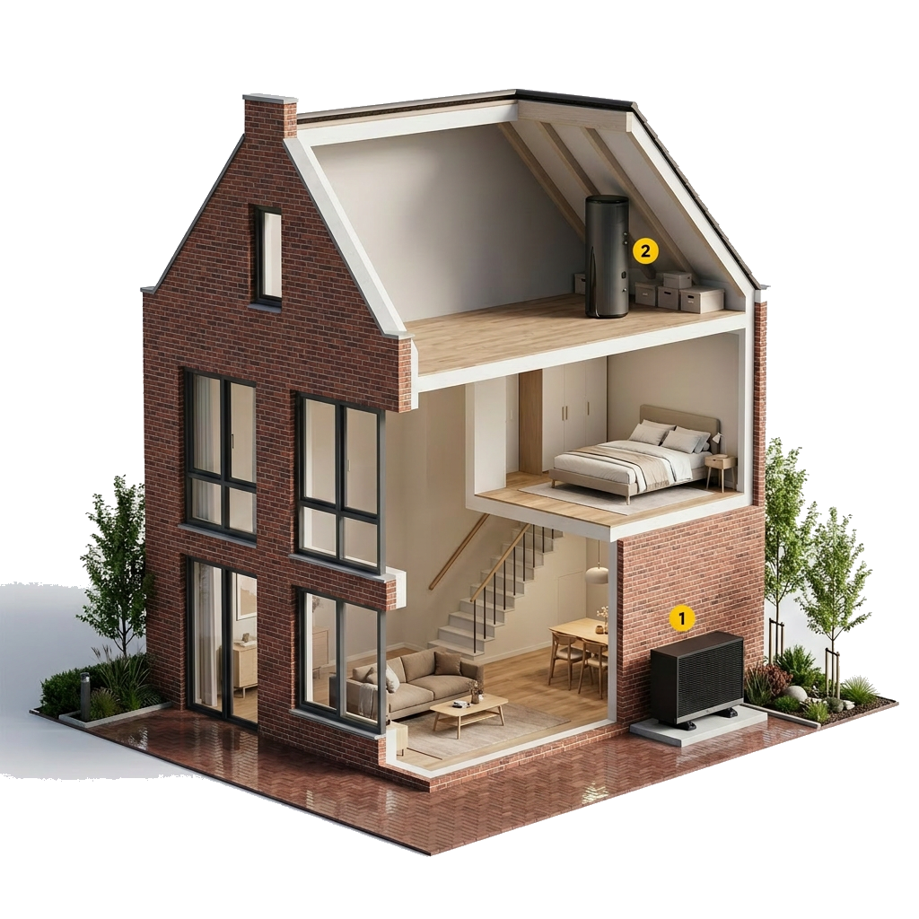 Het complete ENAEXA systeem in een woning